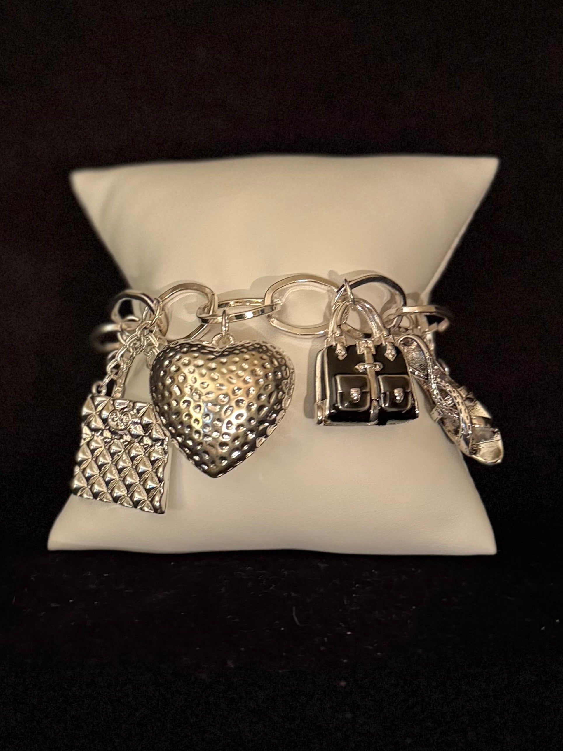 Fashionista Silver Charm Bracelet