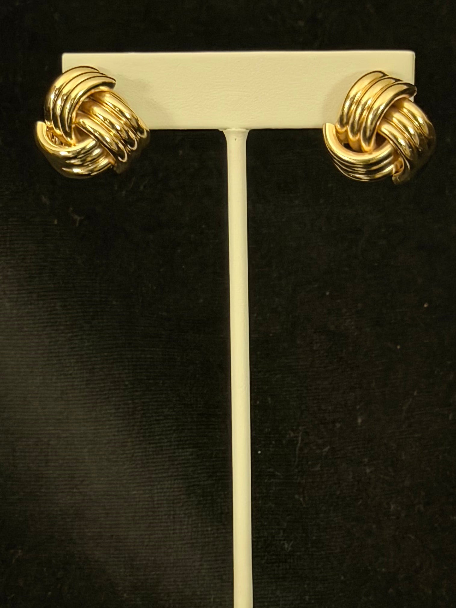 Classic Intertwined Gold Tone Studs
