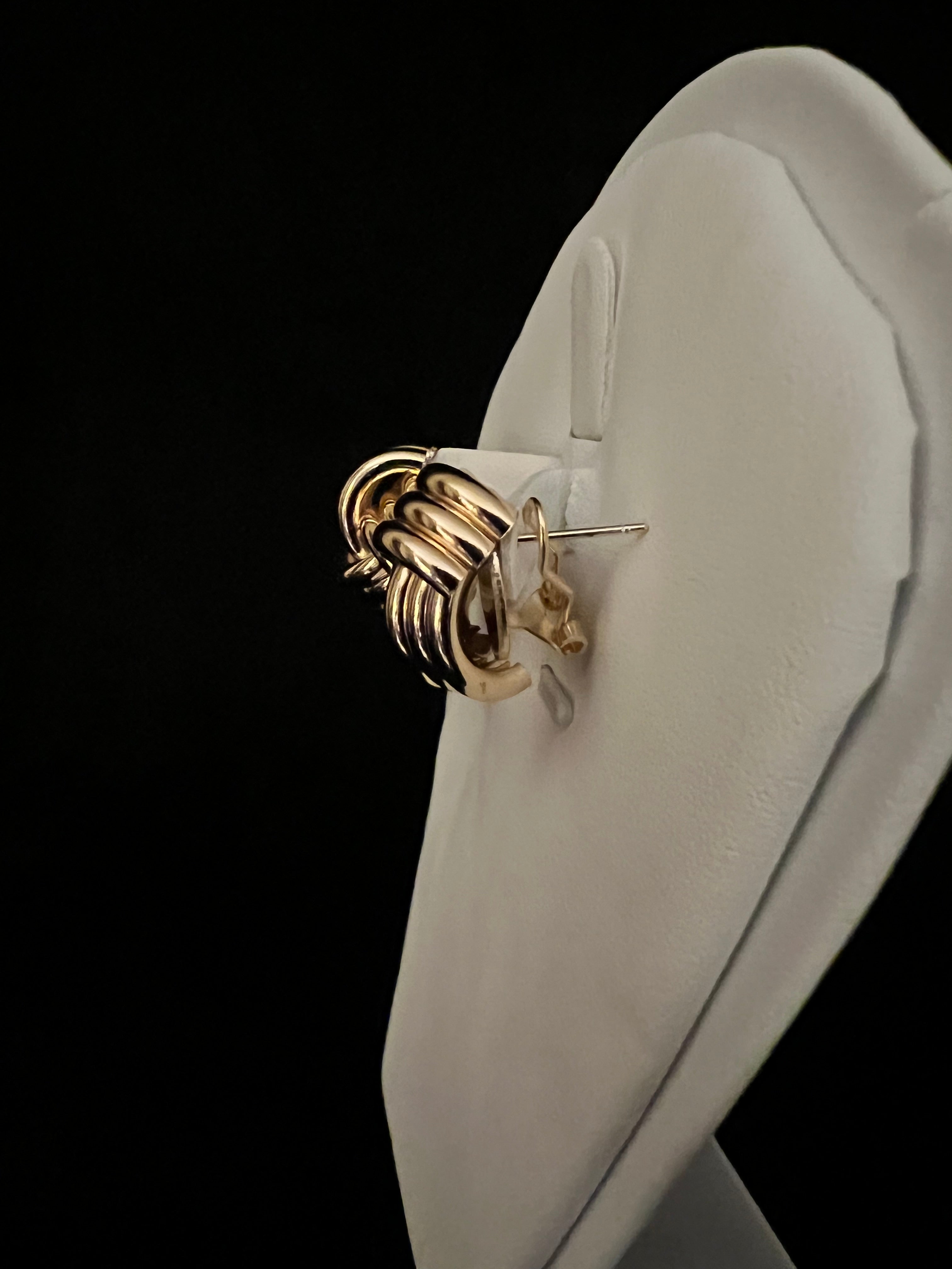 Classic Intertwined Gold Tone Studs