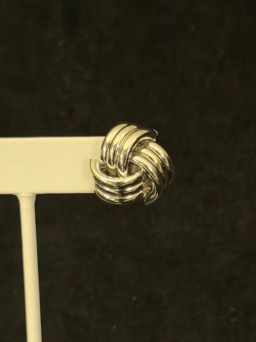 Classic Intertwined Silver Tone Studs