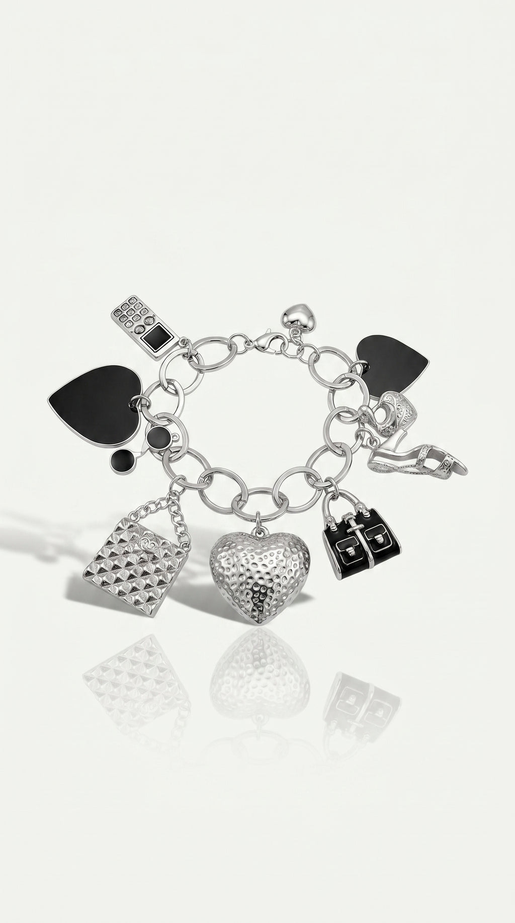 Fashionista Silver Charm Bracelet