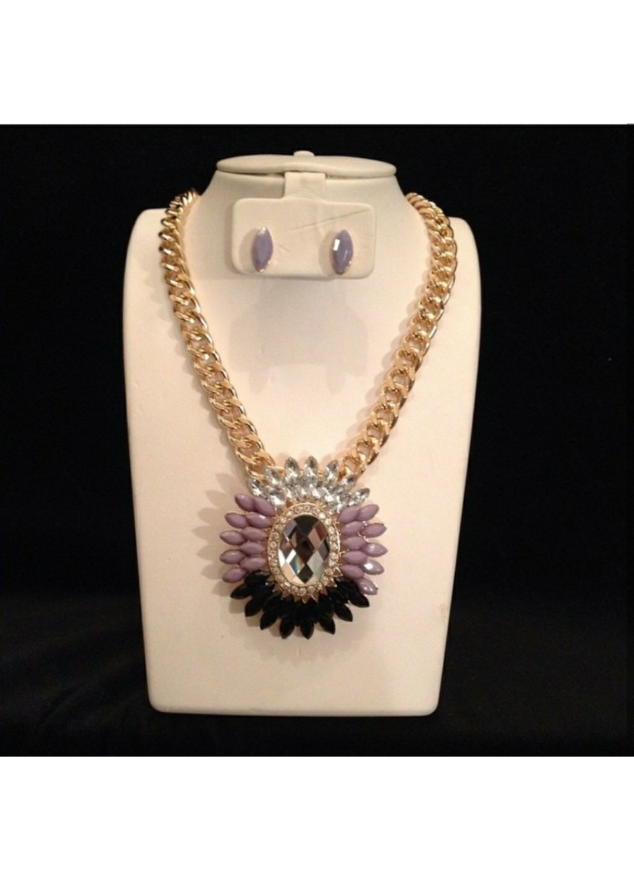 Tri Color Pendant Solid Link (Grey)