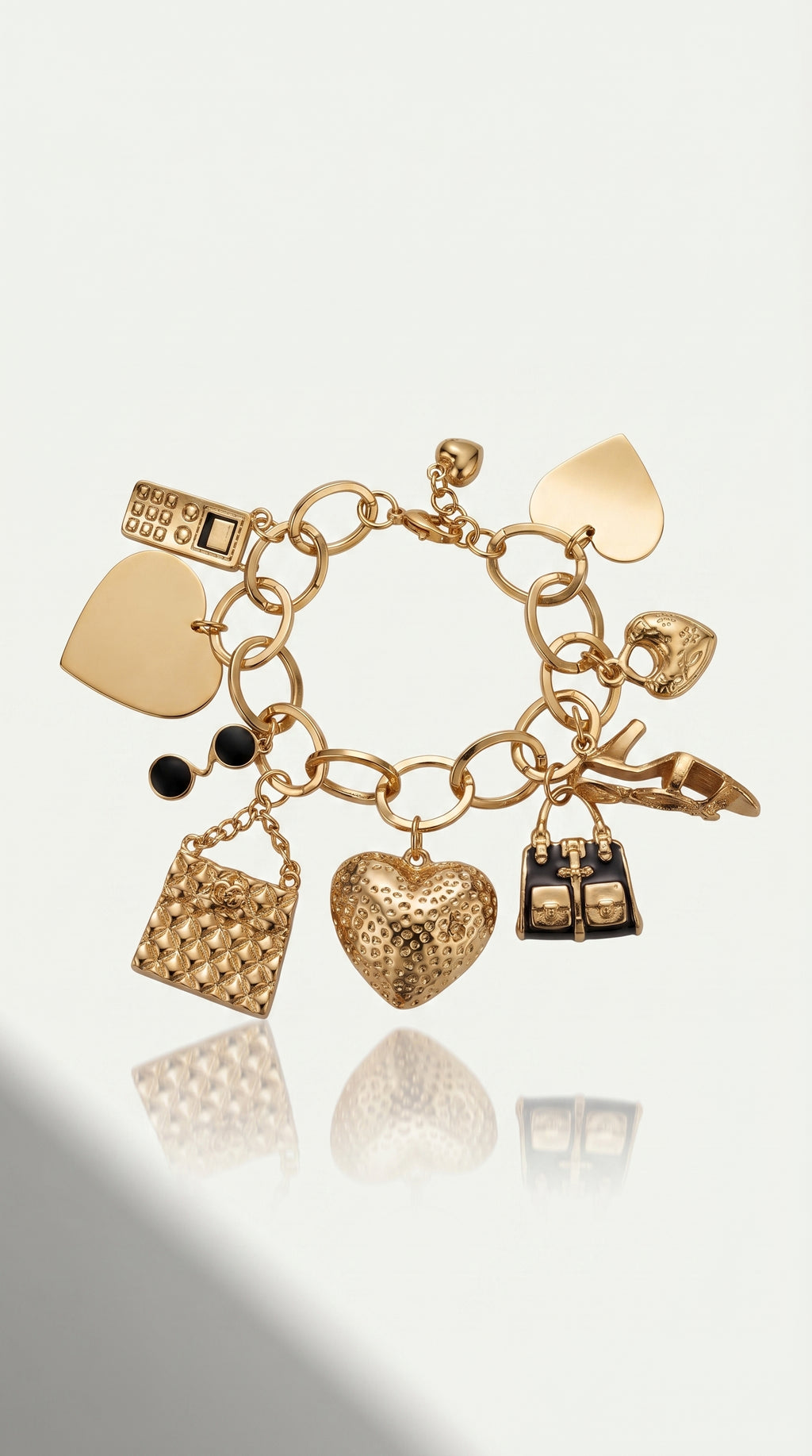 Fashionista Gold Charm Bracelet