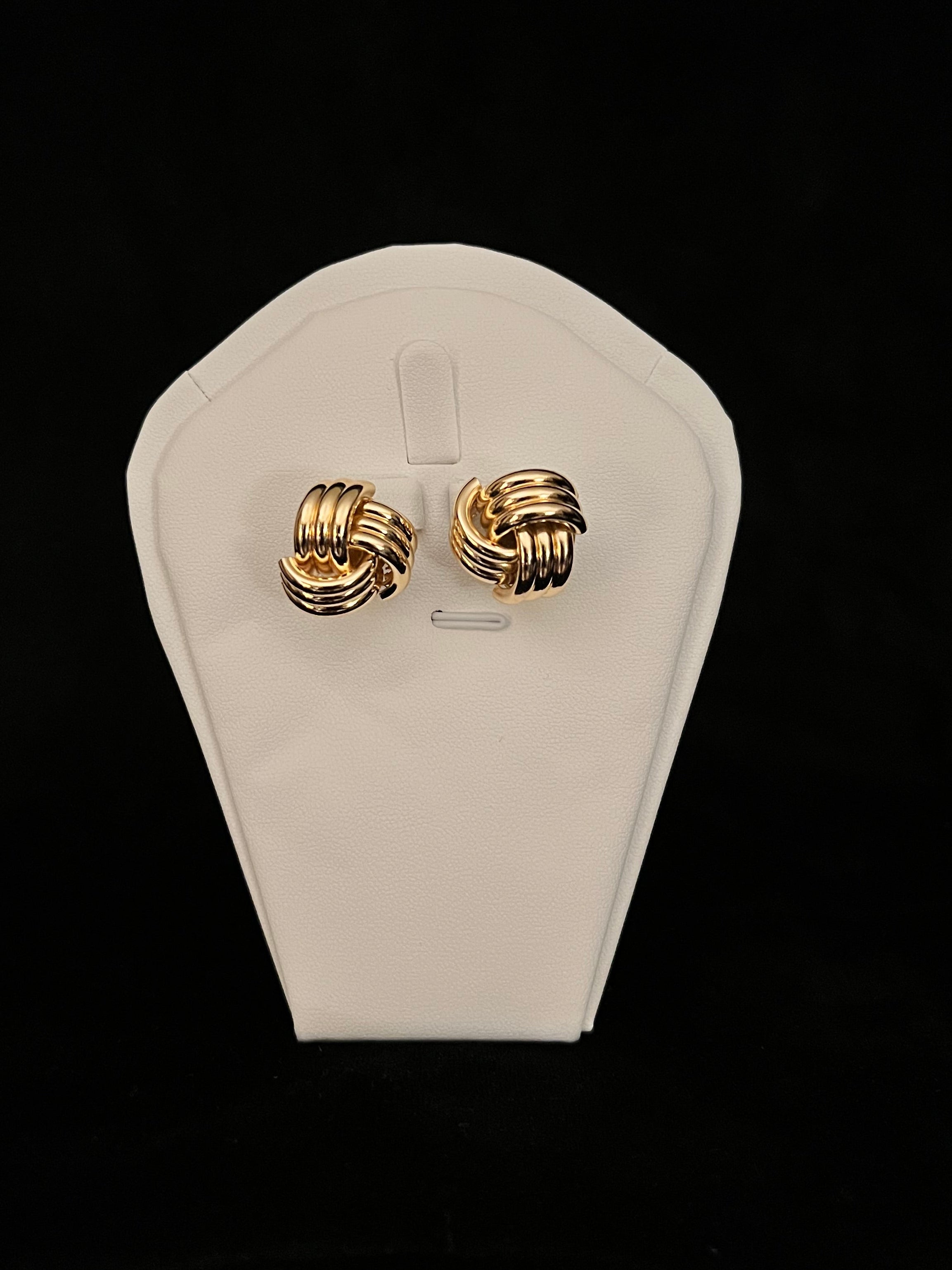 Classic Intertwined Gold Tone Studs