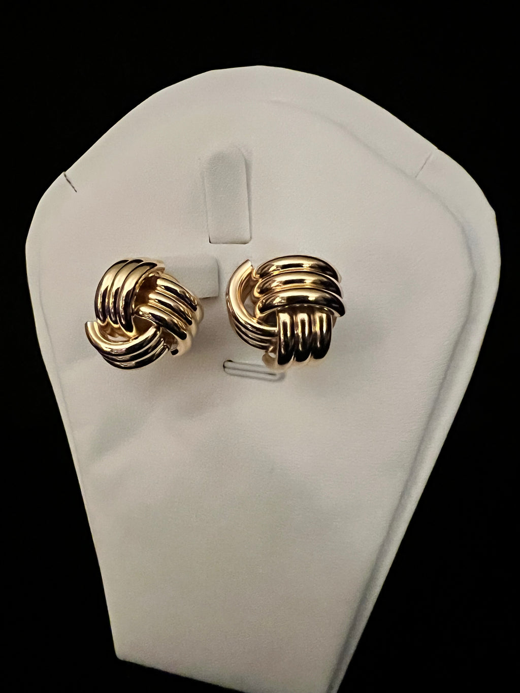 Classic Intertwined Gold Tone Studs