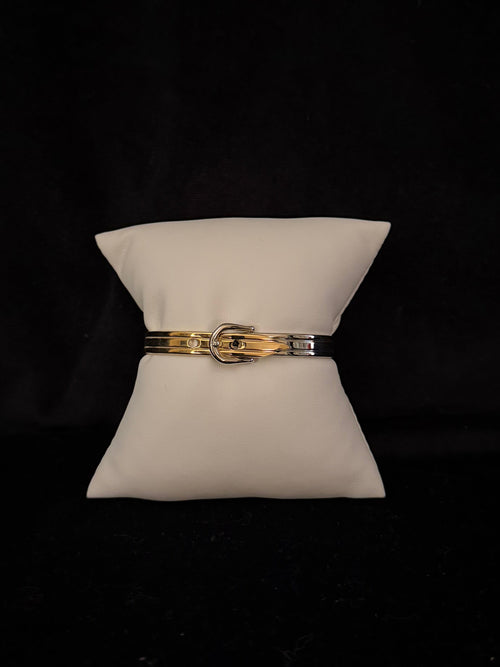 Bicolor Slender Belted Bracelet