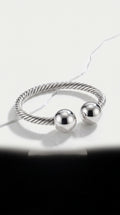 Cable Ball End Bangle