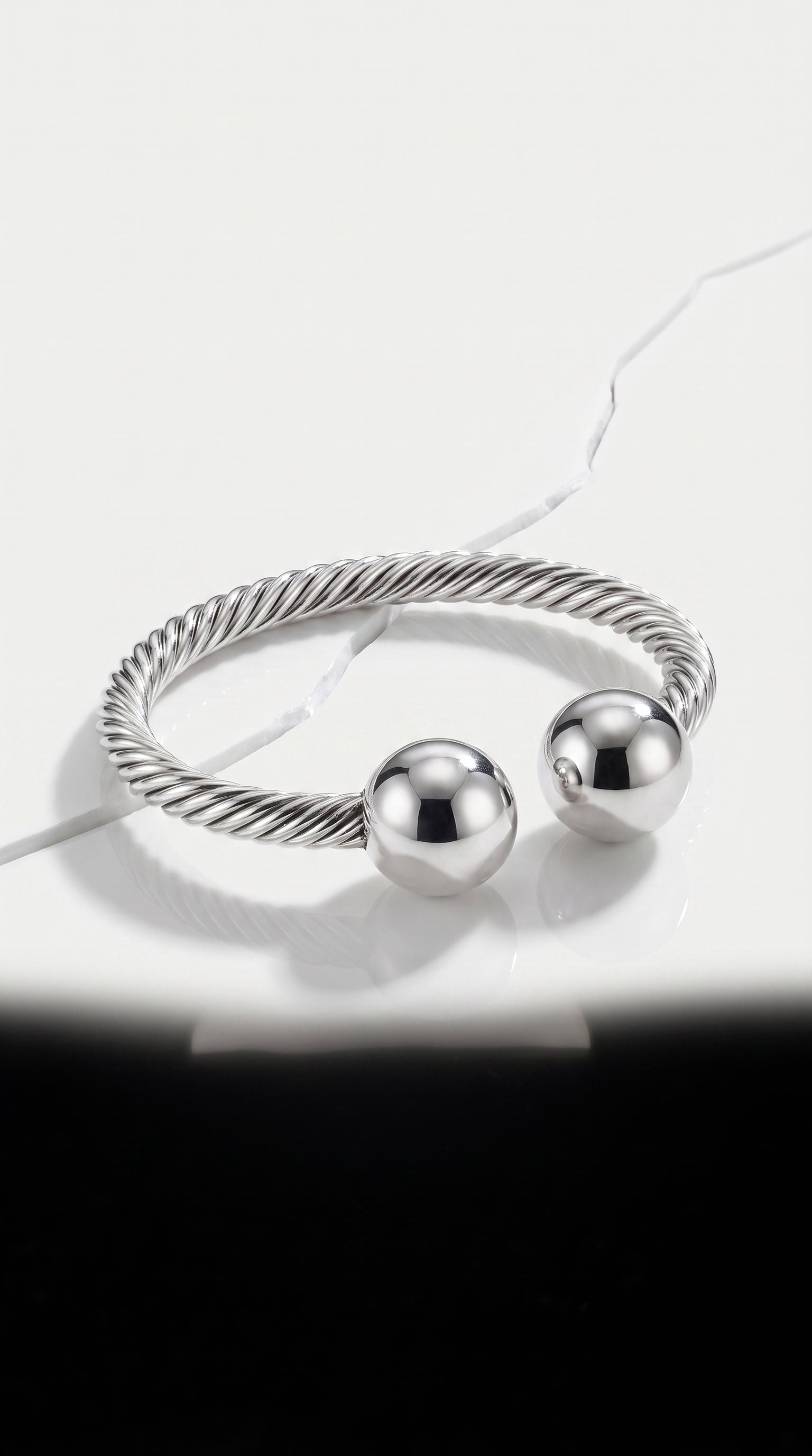 Cable Ball End Bangle