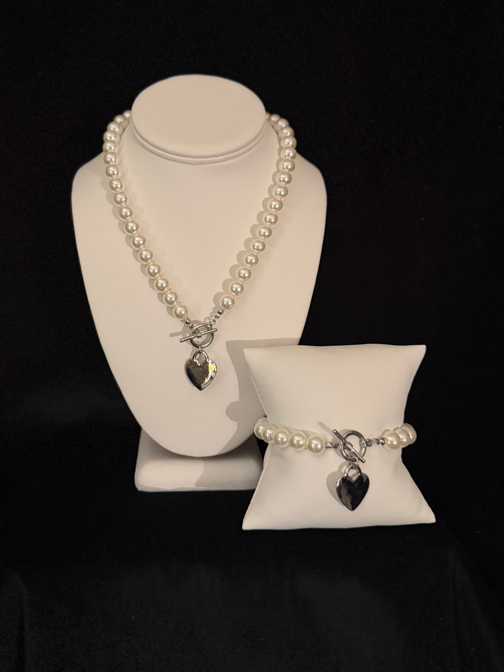 Romance and Elegance Pearl Set (Silver)