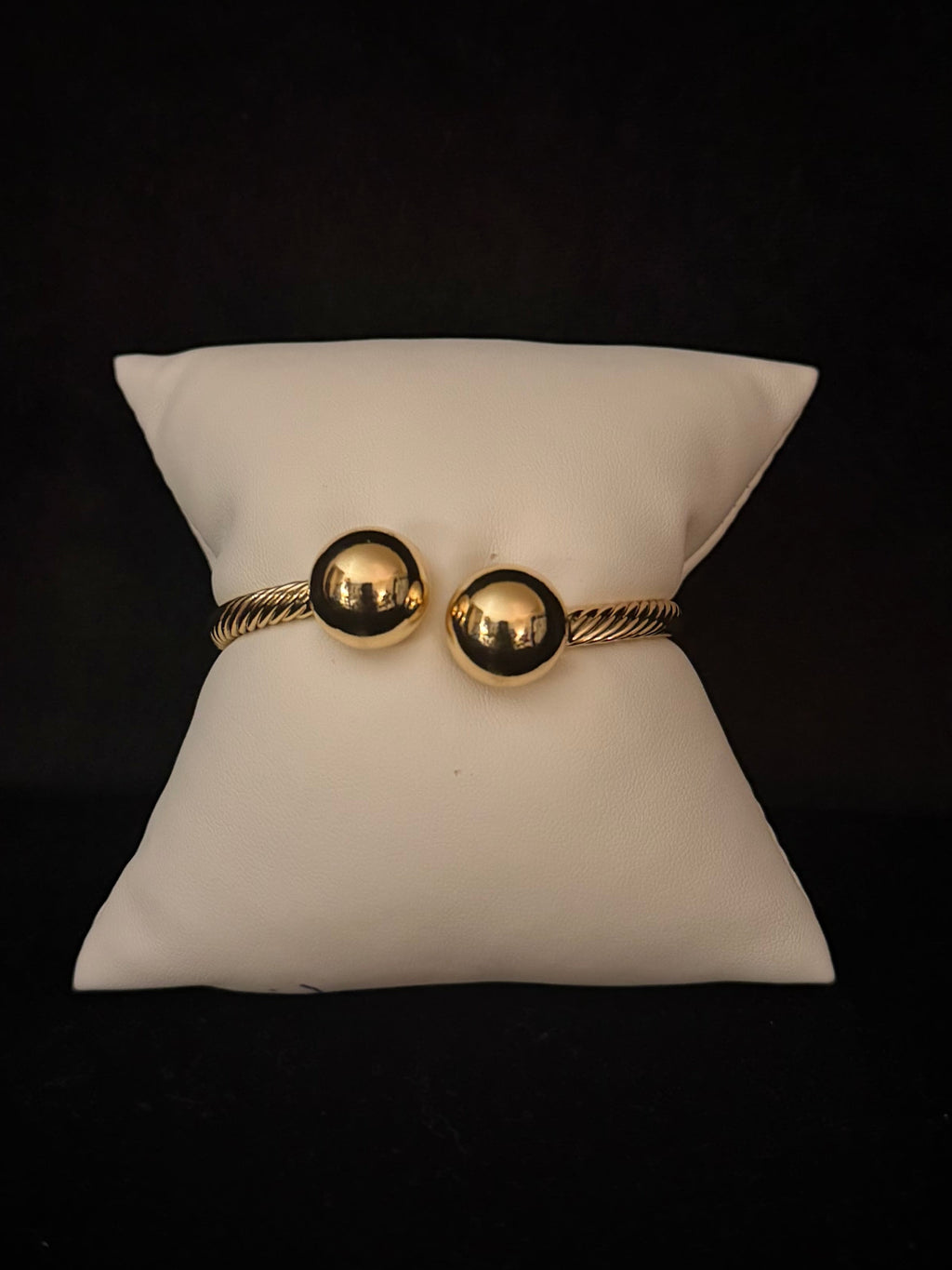 Cable Ball End Bangle (small)