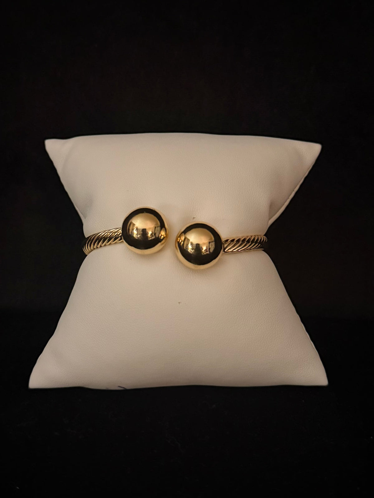 Cable Ball End Bangle (small)