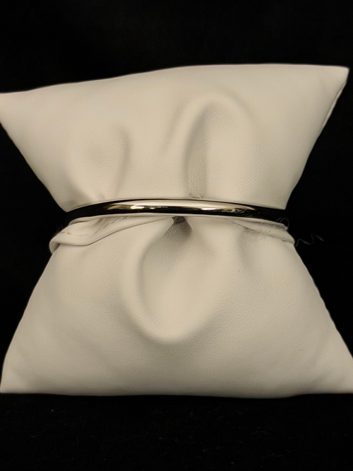 Ball Accented Silver Bangle
