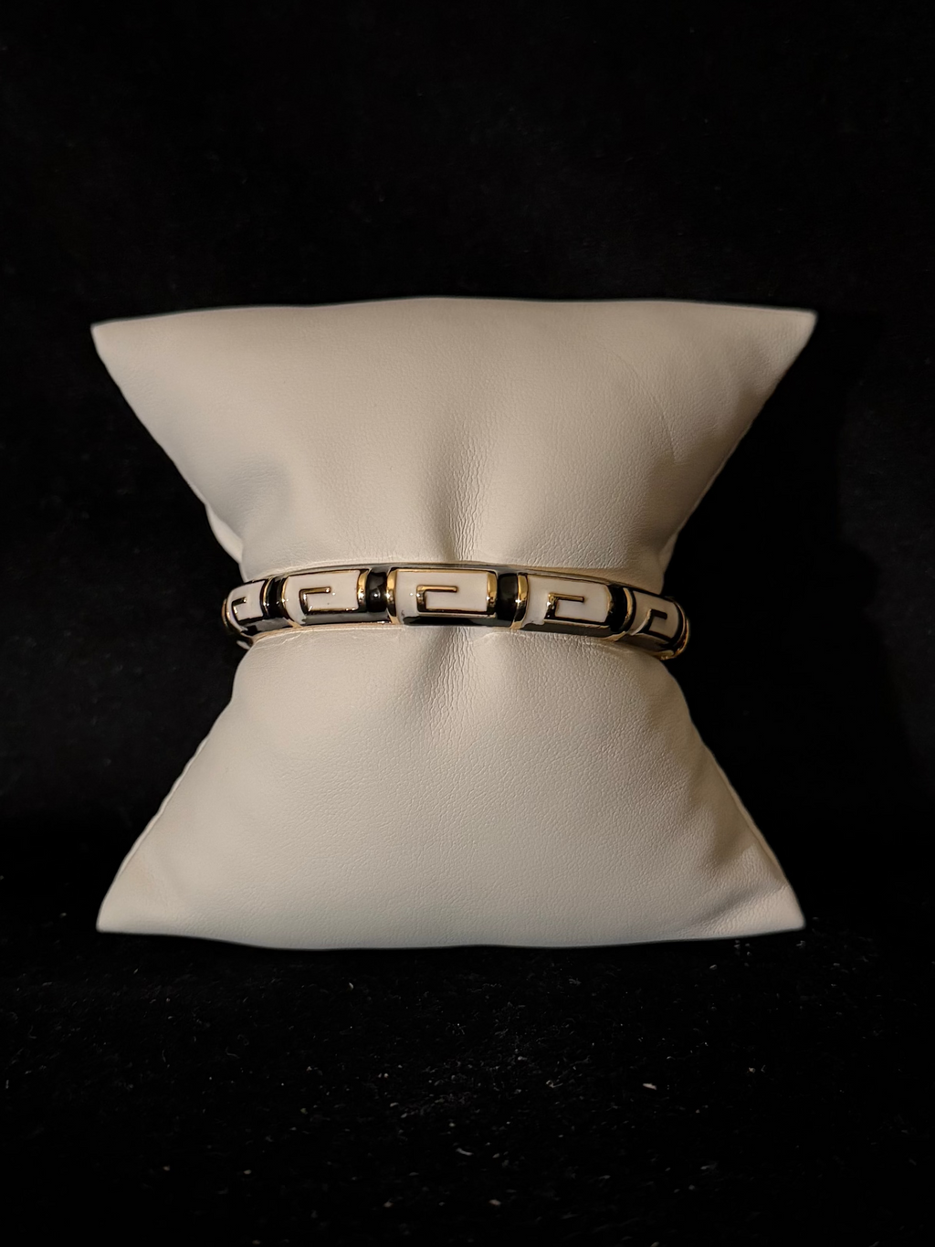 Centric Statement Bangle in Black