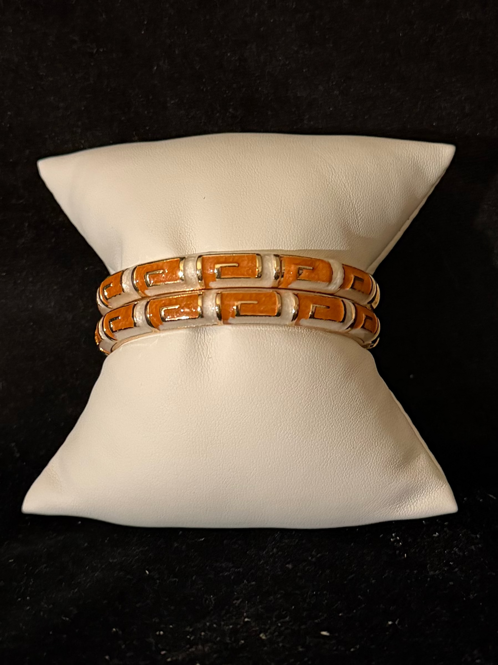 Centric Statement Bangle in Orange