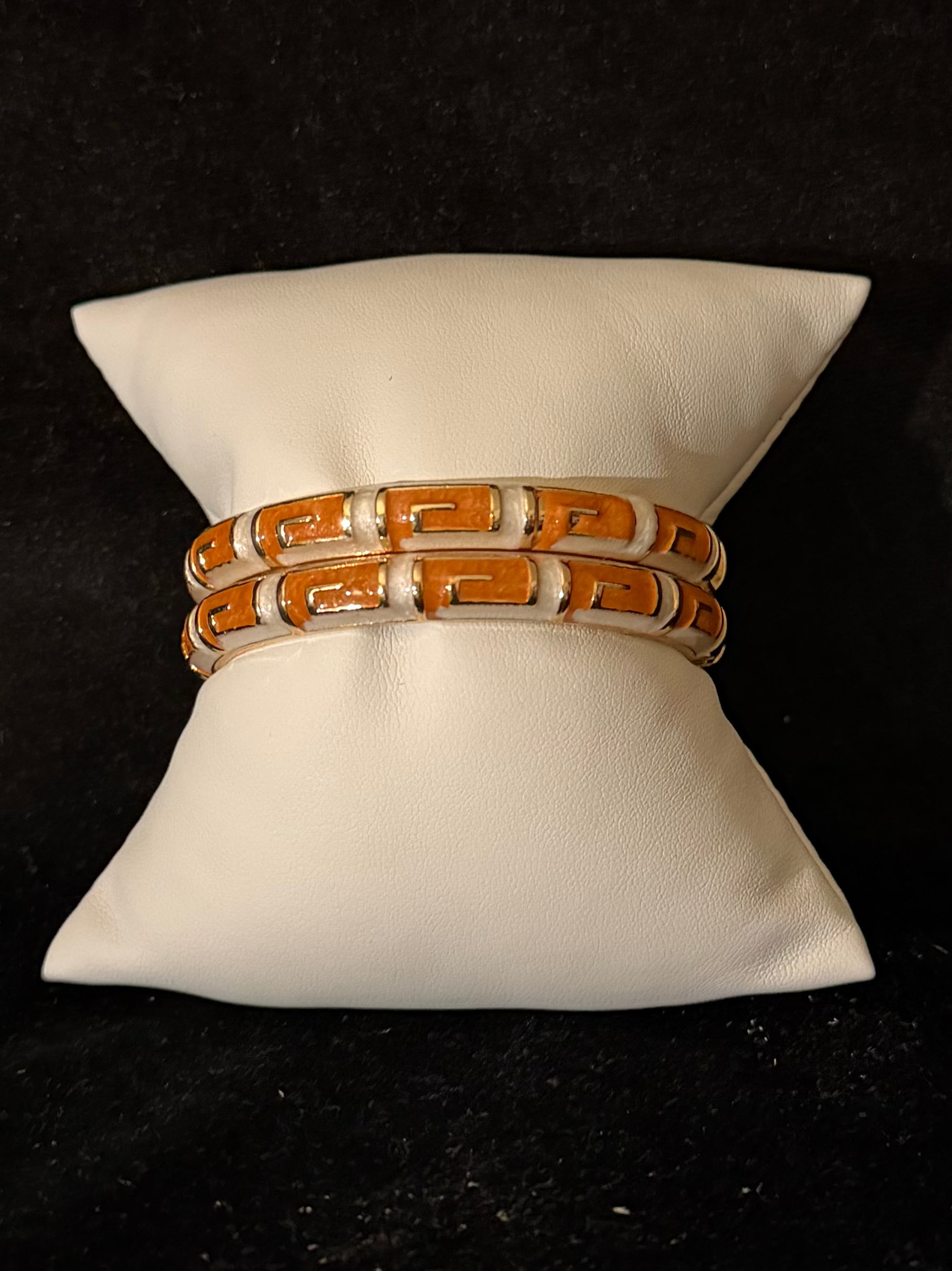 Centric Statement Bangle in Orange