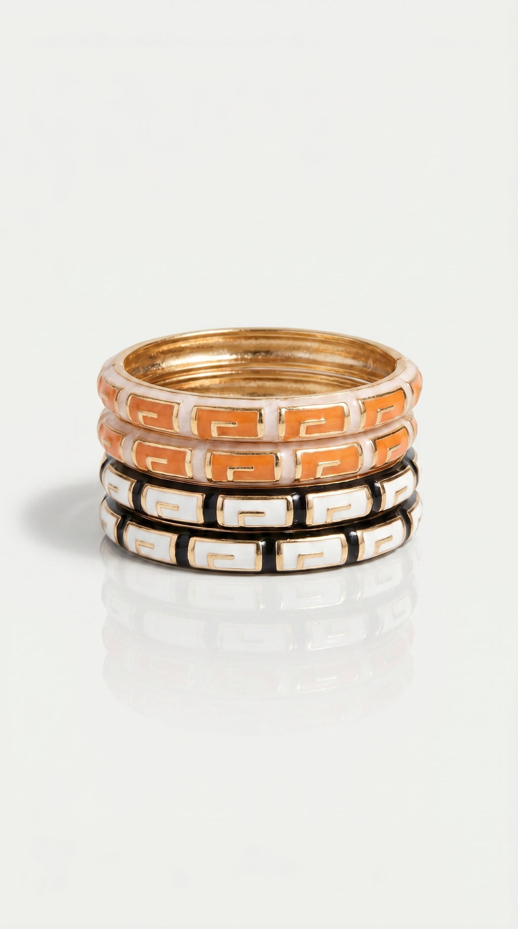 Centric Statement Bangle in Orange