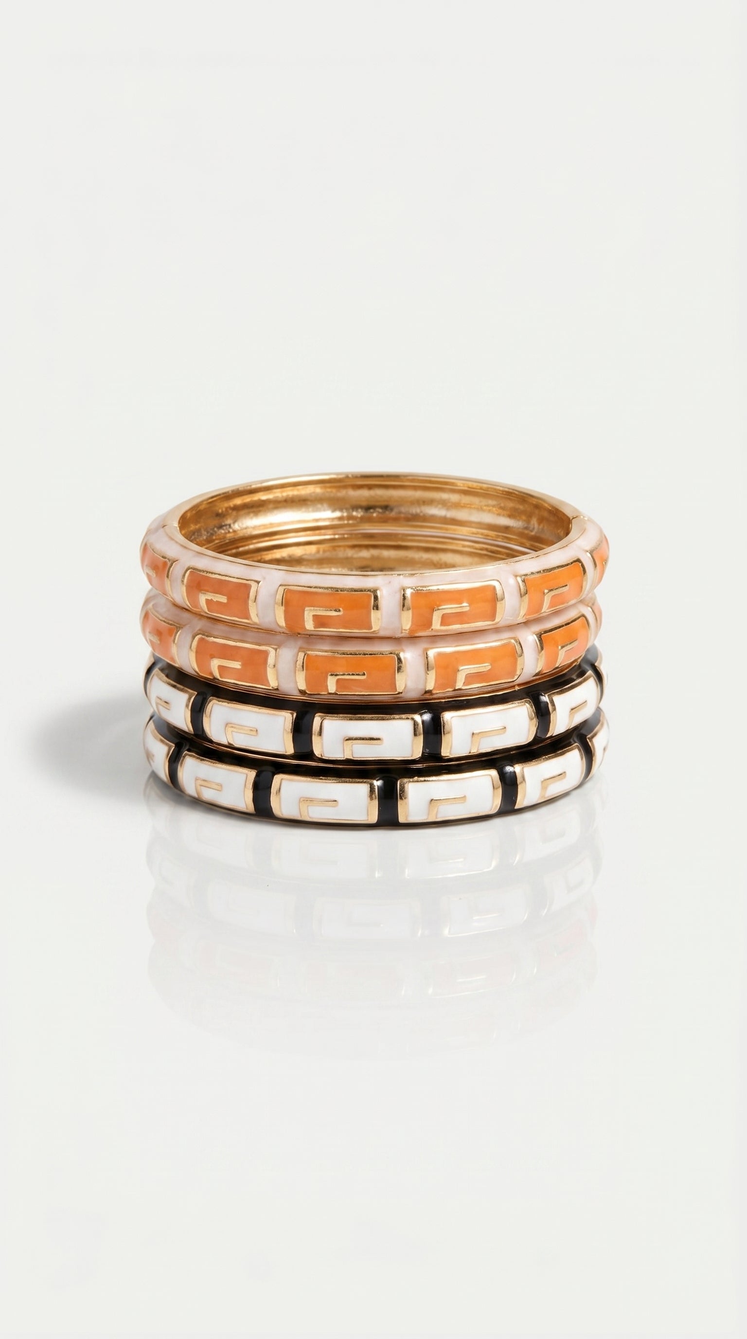 Centric Statement Bangle in Orange