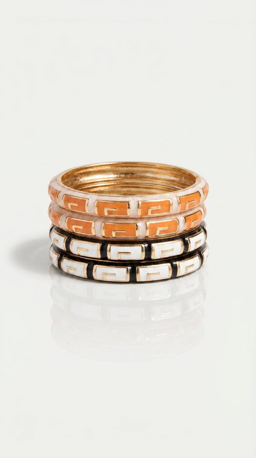Centric Statement Bangle in Black
