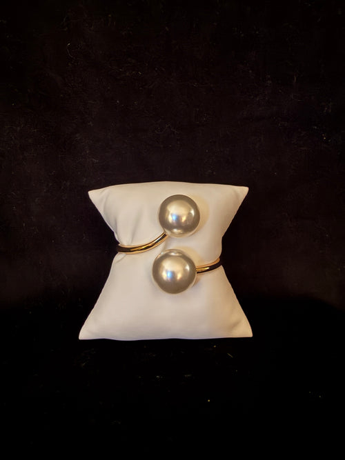 Bypass Pearl Hinged Bracelet