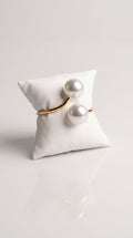 Bypass Pearl Hinged Bracelet