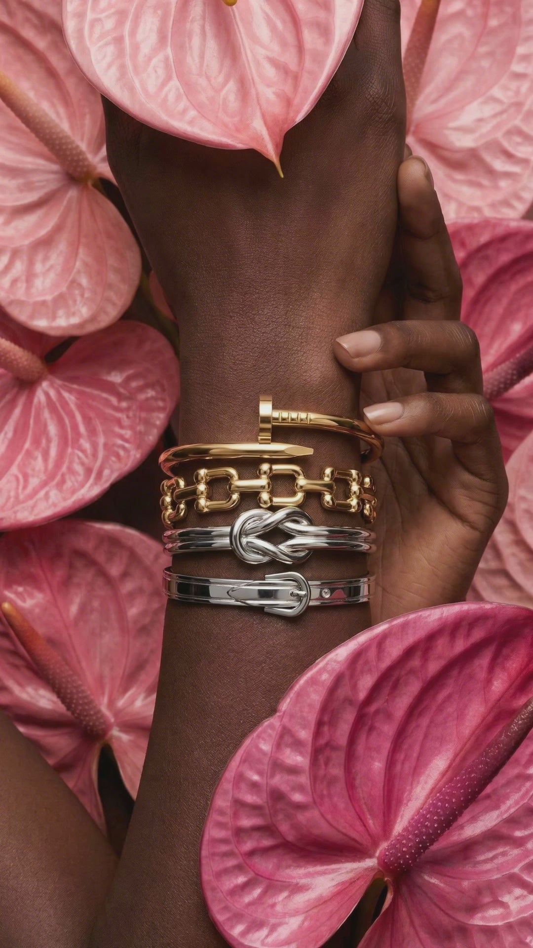 Chunky Nail Head Bangle