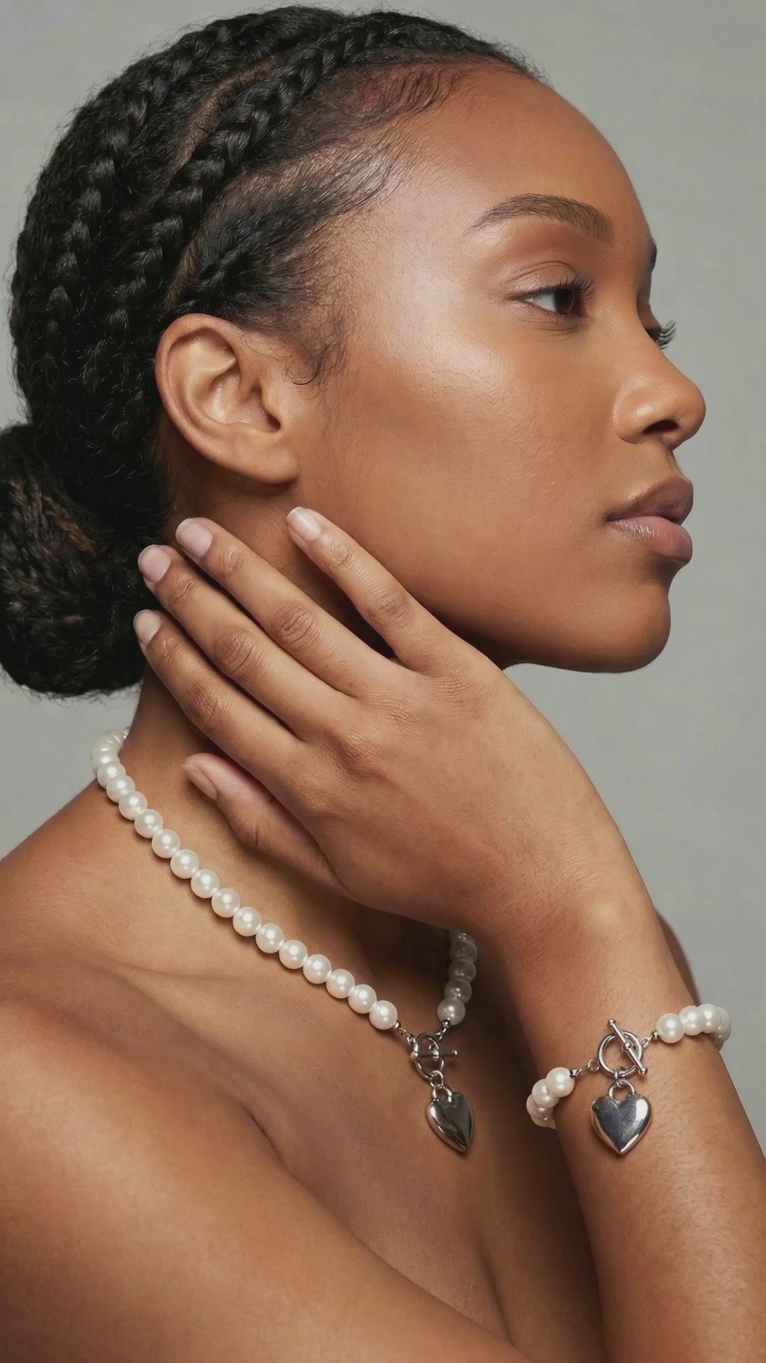 Romance and Elegance Pearl Set (Silver)