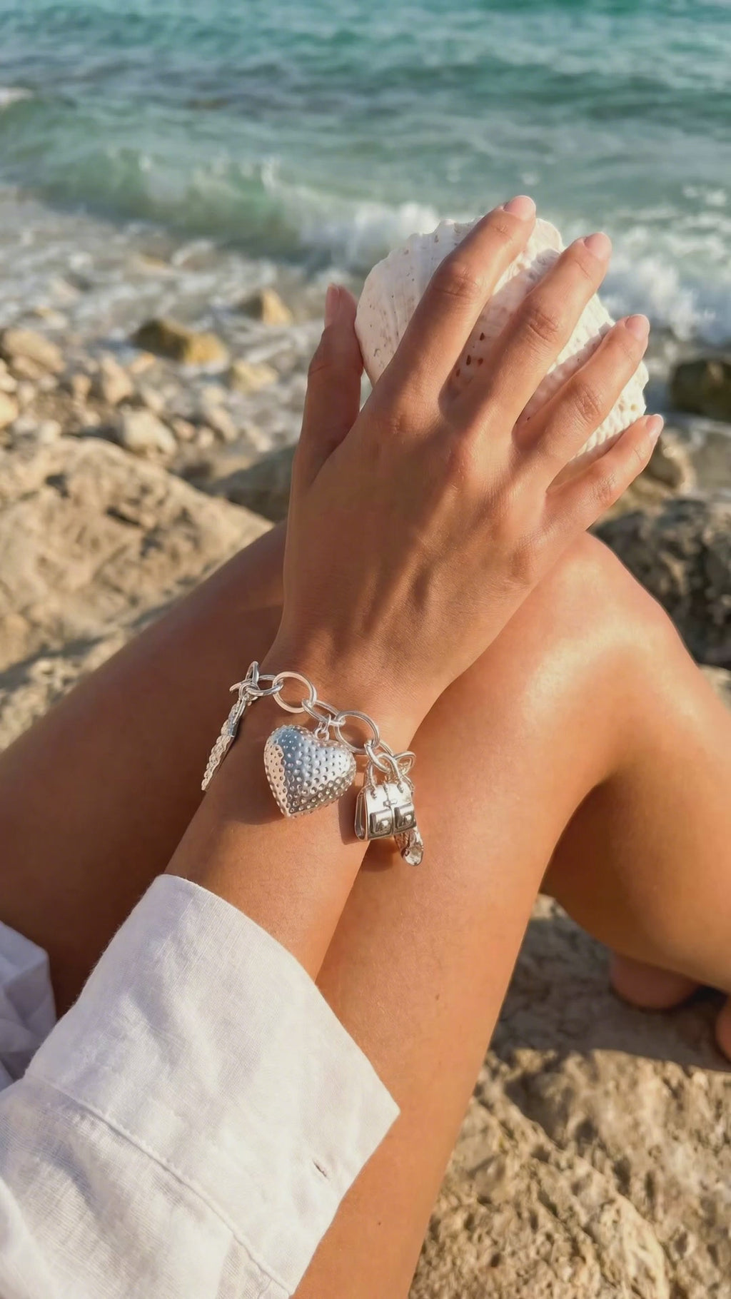 Fashionista Silver Charm Bracelet