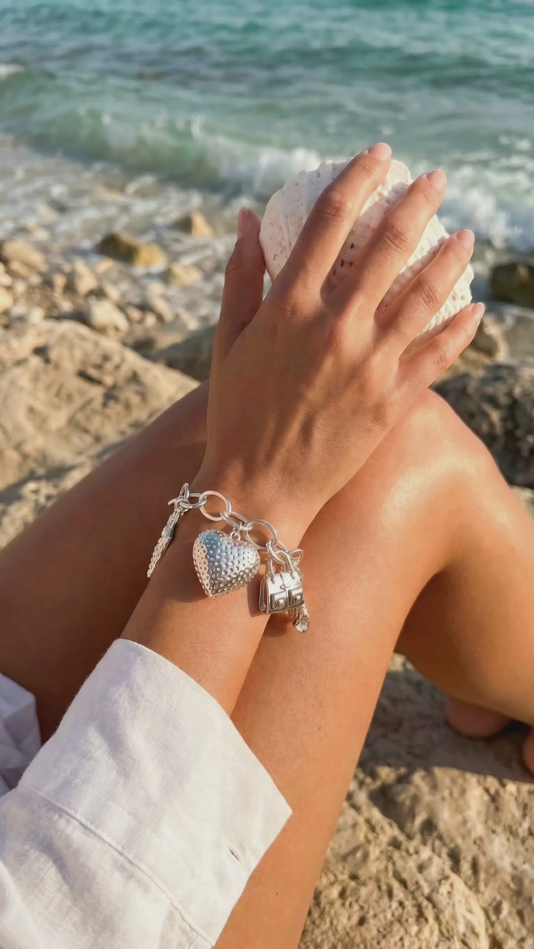 Fashionista Silver Charm Bracelet